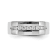 Rhodium Over 14K White Gold Lab Grown Diamond SI1/SI2, G H I, Men's Band