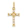 10k Yellow Gold Polished Cubic Zirconia Cross Charm