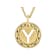 Cardano Initial Y Pendant Necklace In 18K Gold Over Bronze