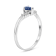 0.33ctw Pear Shaped Sapphire and Diamond Ring in 14k White Gold