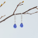 14K White Gold Pear Shape Tanzanite and Diamond Earrings 2.88ctw