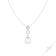 White Cultured Freshwater Pearl and Diamond 14K White Gold Pendant 8-8.5mm