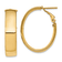 14k Yellow Gold 1 1/8" Oval Hoop Earrings