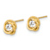 14k Yellow Gold Polished Cubic Zirconia 6.5mm Love Knot Stud Earrings
