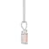7x5mm Emerald Cut Morganite with Diamond Accent 14k White Gold Pendant
With Chain