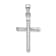 Rhodium Over 14K White Gold Polished Cylinder Cross Charm Pendant