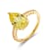 Pear Lab Created Yellow Sapphire with White Topaz 18K Yellow Gold Over
Sterling Silver Ring 3.80ctw