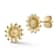 Bellissima Gold 14K Yellow Gold Sunflower Studs