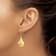 14k Yellow Gold Polished Abstract Wire Dangle Earrings