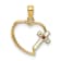 14K Yellow Gold Enamel Cross and Heart Charm Pendant