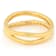 CZ Double Band Ring In 18K Gold Over Brass 0.51ctw