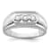 Rhodium Over 14K White Gold Lab Grown Diamond Men's Ring