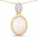 Ethiopian Opal and White Diamond 10K Yellow Gold Slide Necklace