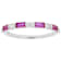 Ruby Color CZ Band Ring In Sterling Silver