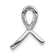Rhodium Over 14k White Gold Awareness Diamond Slide Pendant