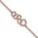 14k Rose Gold Diamond Circles with Star Dangle Bracelet