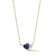 Rachel Zoe Blue CZ Two-Stone Heart Pendant Necklace in 14K Gold Over
Sterling Silver
