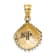 14k Yellow Gold Textured Scallop Shell Charm