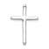 Rhodium Over 10k White Gold Diamond Cross Chain Slide Pendant