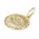 Pisces Zodiac Medallion Pendant In Solid 14K Yellow Gold