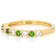 Chrome Diopside And White Zircon Band Ring In 18K Gold Over Sterling
Silver 0.68ctw