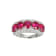 Lab Created Ruby And White Cubic Zirconia Platinum Over Sterling Silver
Ring 5.20ctw