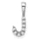 Rhodium Over 14K White Gold Lab Grown Diamond Letter J Initial Pendant