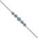 Rhodium Over 14k White Gold Marquise Blue Topaz Bracelet