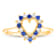 0.35ctw Sapphire and Diamond Heart Shaped Ring in 14k Yellow Gold