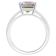 10x8mm Emerald Cut Mystic Topaz Rhodium Over Sterling Silver Ring