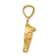14k Yellow Gold Brushed and Diamond-Cut Pig Pendant