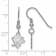 Rhodium Over Sterling Silver NHL Pittsburgh Penguins LogoArt Dangle Earrings