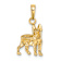 14k Yellow Gold Boston Terrier Dog Pendant