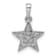 Rhodium Over 14k White Gold Diamond Star Pendant