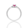 Red Ruby with White Sapphire Accents Rhodium over Sterling Silver
Tapered Shoulder Ring