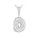 CZ Initial D Bubble Letter Pendant Necklace In Sterling Silver 1.9ctw