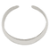 Sterling Silver Solid Polished Plain Cuff Bracelet