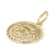 Leo Zodiac Medallion Pendant In Solid 14K Yellow Gold