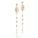 Sterling Statements 14K Rose Gold Over Sterling Silver Rosary Dangle Earrings
