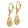 14k Yellow Gold Polished Diamond-Cut Filigree Dangle Earrings