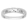 Rhodium Over 14K White Gold Diamond Trio Ladies Wedding Band 0.12ctw
