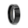 INFINITY Black Tungsten Ring with Beveled Edges 7mm