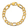 10k Yellow Gold 10mm Flat Figaro Link Bracelet