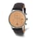 Charles Hubert Men's Stainless Steel Light Orange Dial Dual Time Watch
