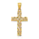 14k Yellow Gold Filigree Textured Cross Pendant