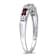 Ruby and Diamond 10K White Gold Ring 0.58ctw