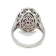 9.29 Ctw Garnet 0.82 Ctw White Diamond Ring in 14K 2-Tone