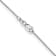 Rhodium Over 10k White Gold 0.9mm Solid Cable 18 Inch Chain