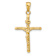 14k Yellow Gold Textured Crucifix Pendant