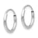Rhodium Over 14K White Gold Endless Hoop Earrings